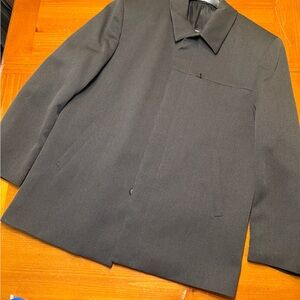 Elegant Dark Gray Men's Trench Coat